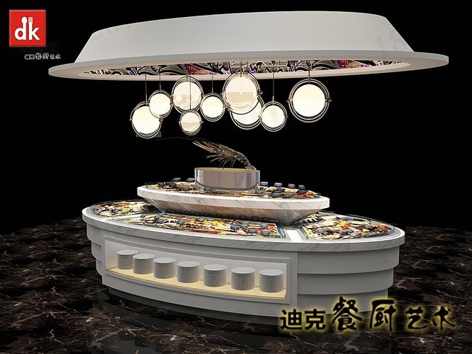 迪克美式高端酒店餐台海鲜冰槽设计制作 布菲台多功能